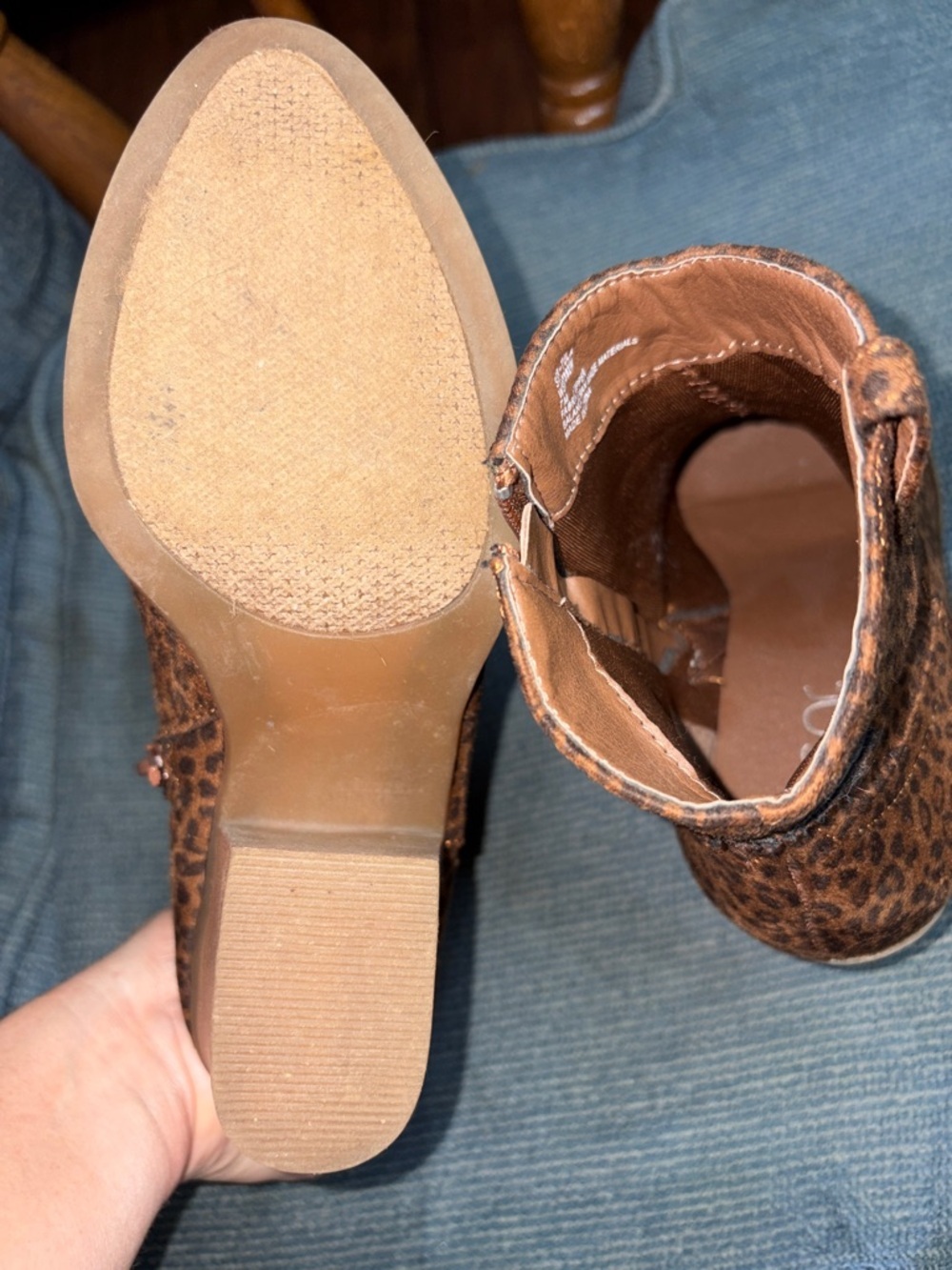 Sugar Leopard Print Ankle Boots - Brown/Black - Picture 8 of 14